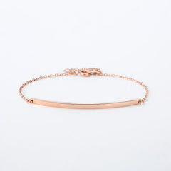 Laramoi Personality Women Bracelet Long Strip Metal Charm Female Bracelet Stainless Steel Gold/Silver Color Jewelry Gifts